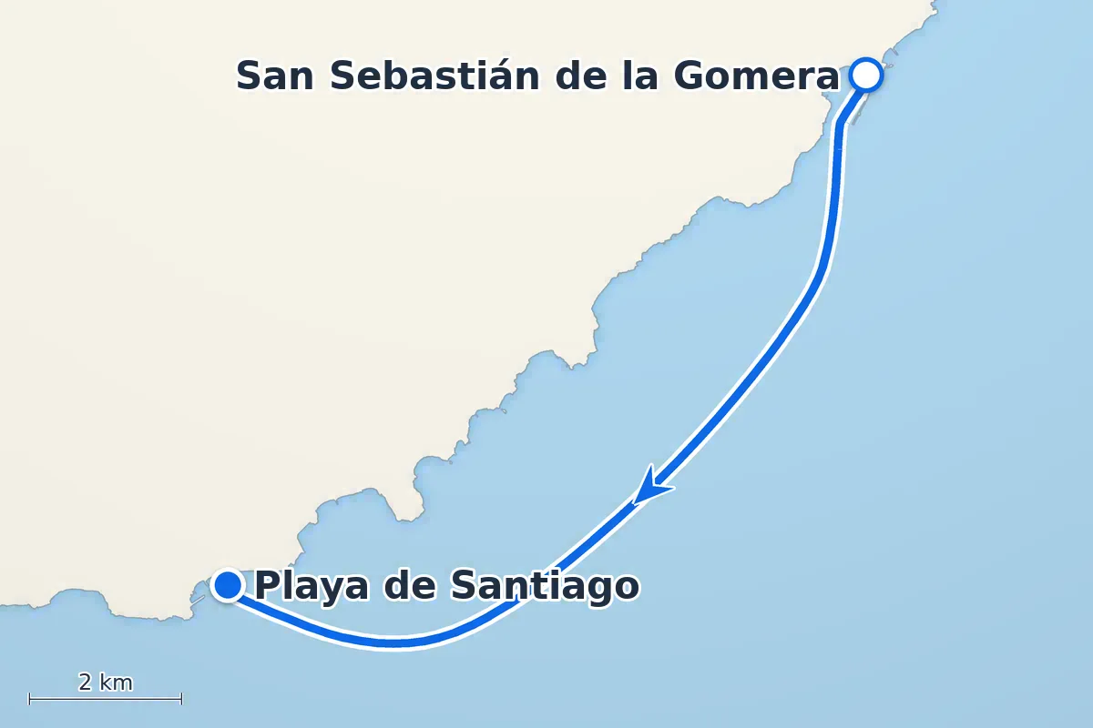 San Sebastián de la Gomera - Playa de Santiago