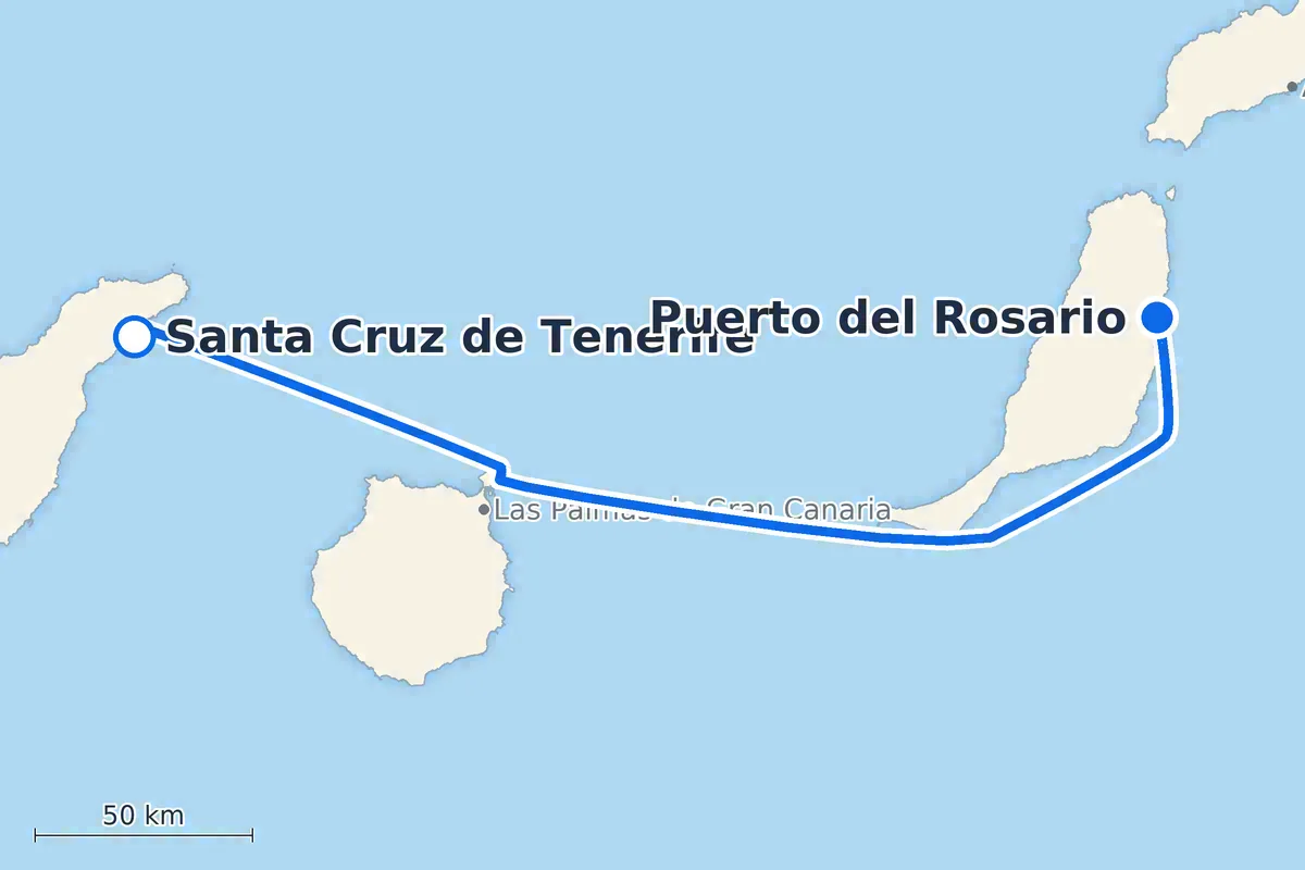 Santa Cruz de Tenerife - Puerto del Rosario