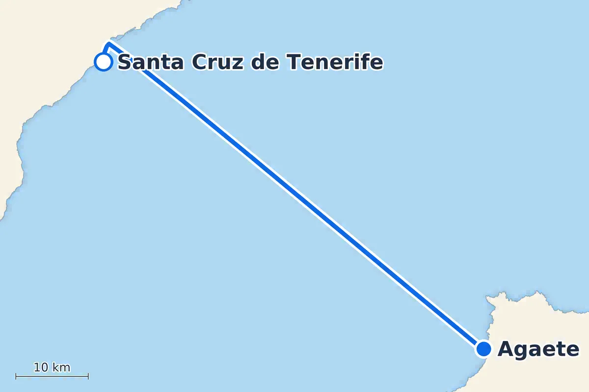 Santa Cruz de Tenerife - Agaete