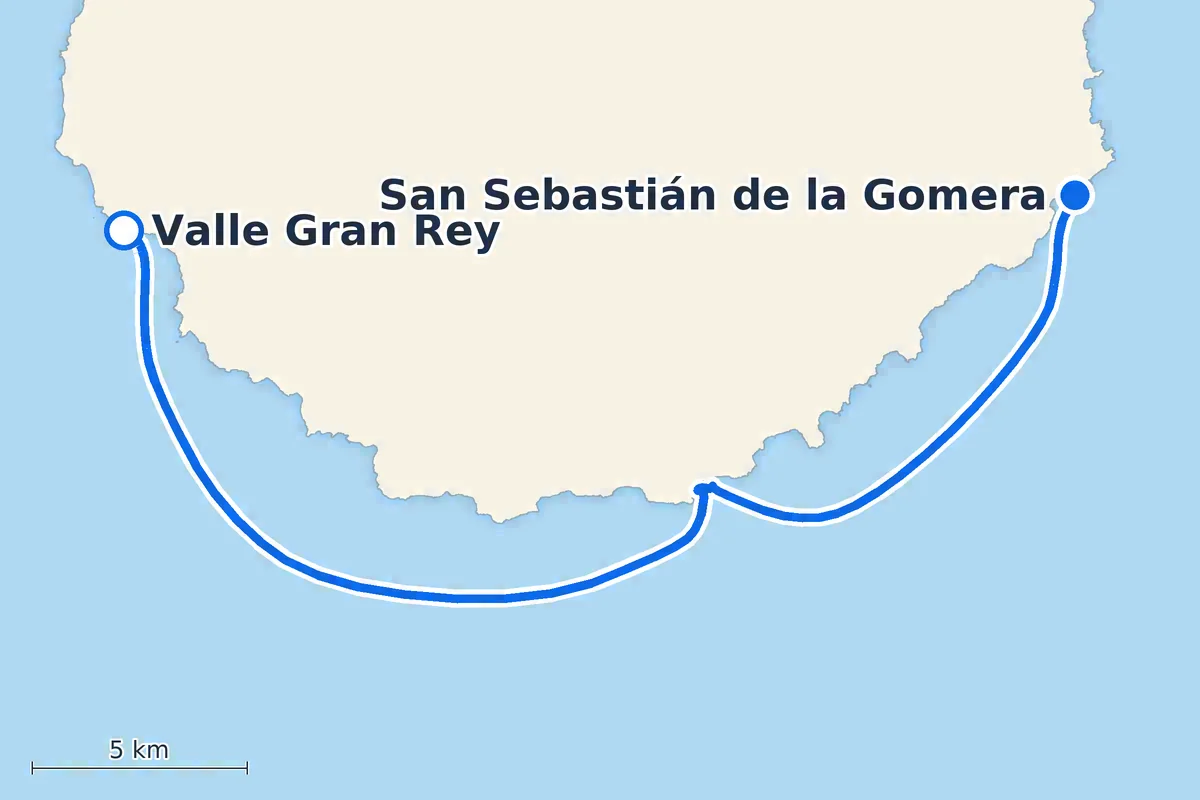 Valle Gran Rey - San Sebastián de la Gomera