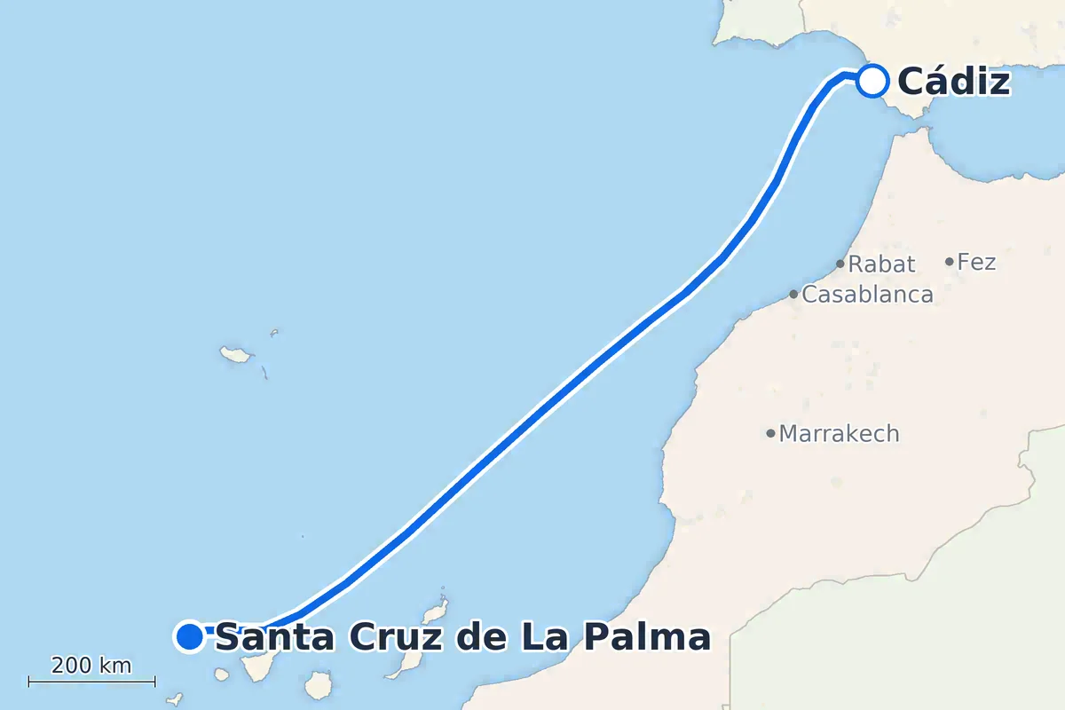 Cádiz - Santa Cruz de La Palma